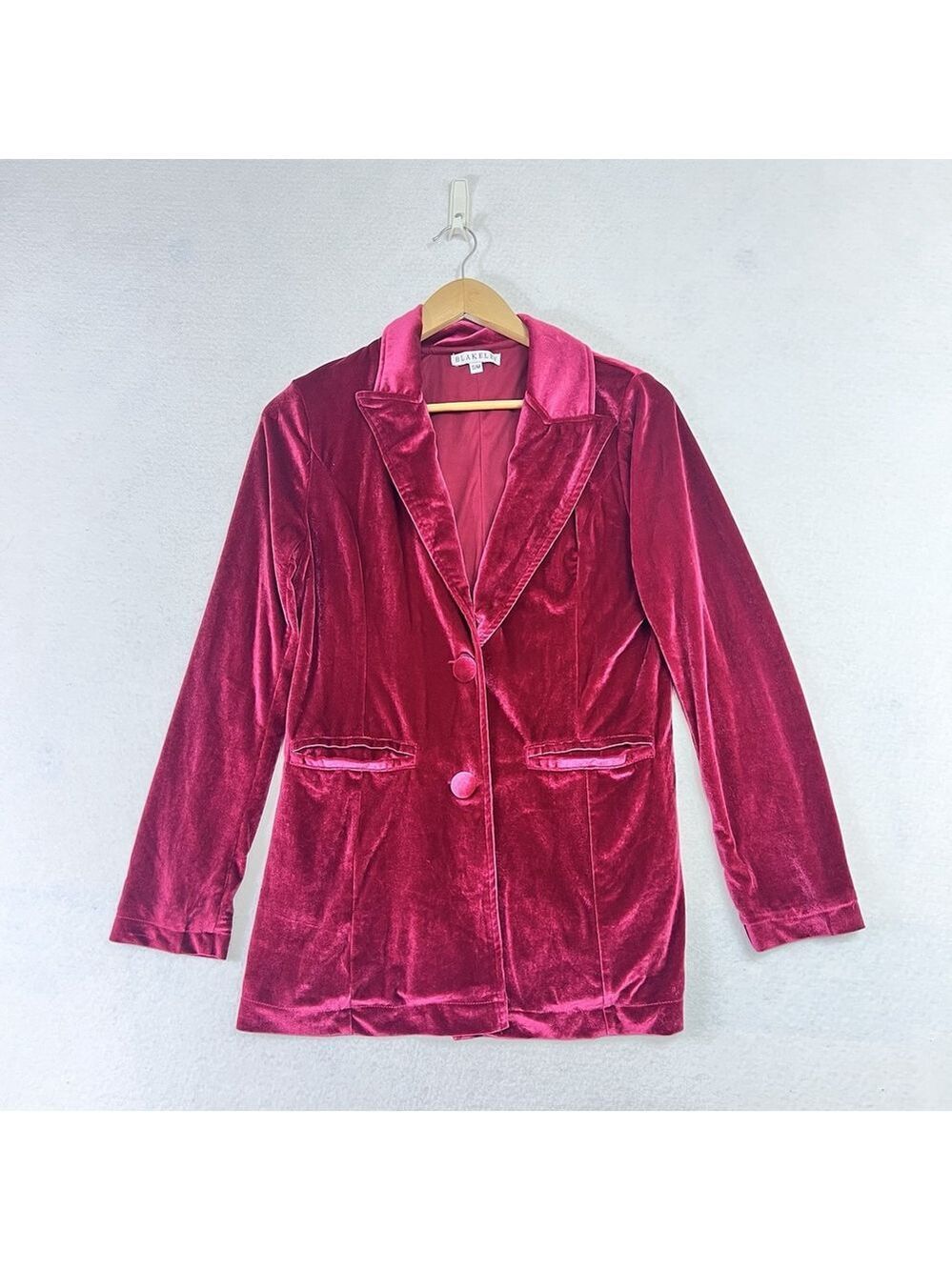 Blakeley Velvet Blazer Everything We Knew Velvet Size S/M Red Holiday Preppy Y2K